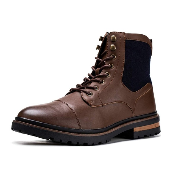 Shoes - Men's Ankle Combat Boots Oxford Military Motorcycl